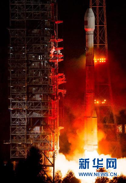 我国首颗北斗导航卫星发射升空