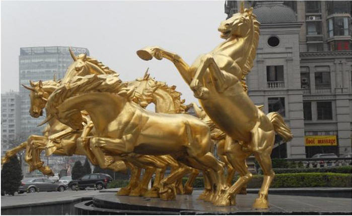 城市艺术铜雕塑 铜马
